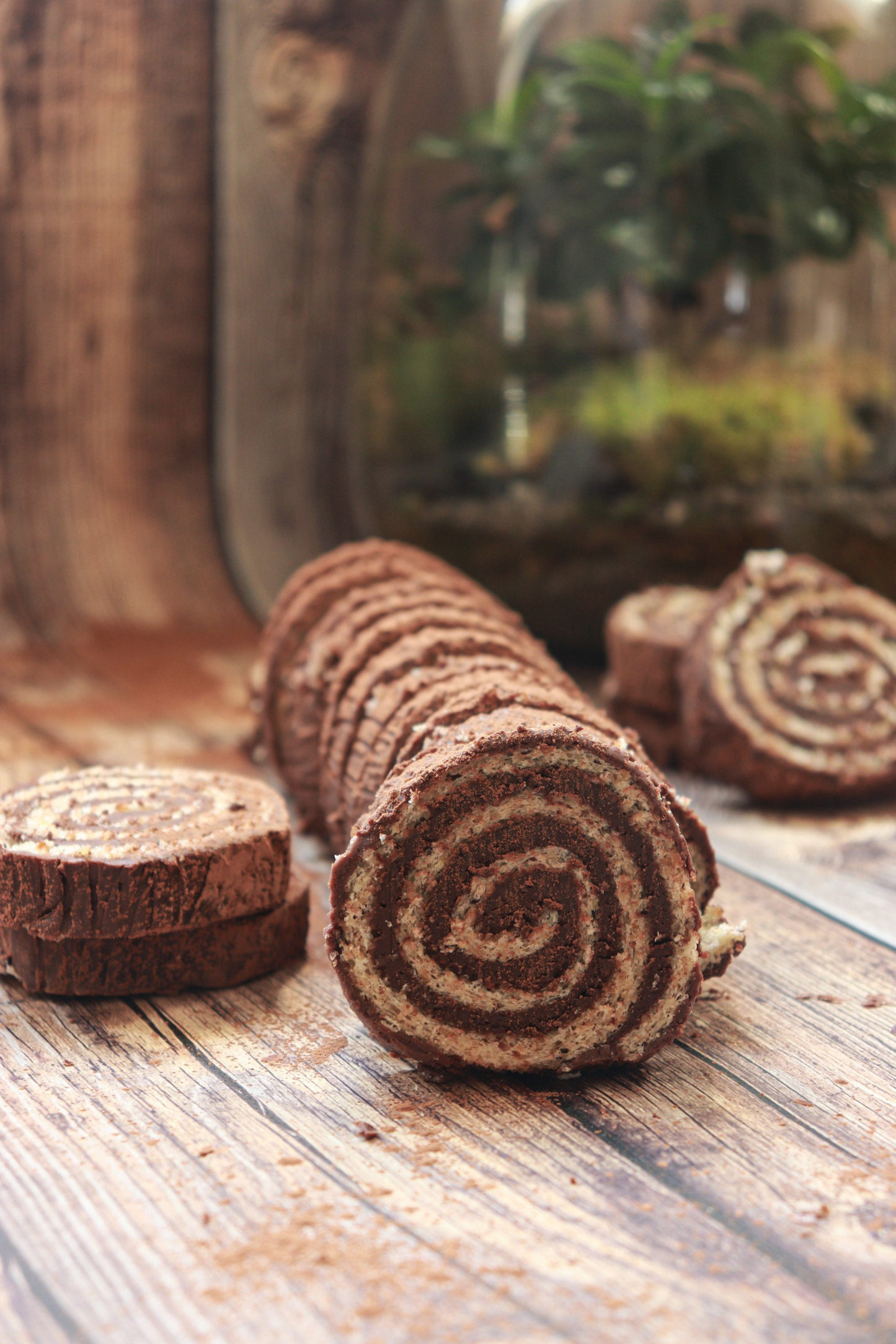 Bûche chocolat/noisette (x3)